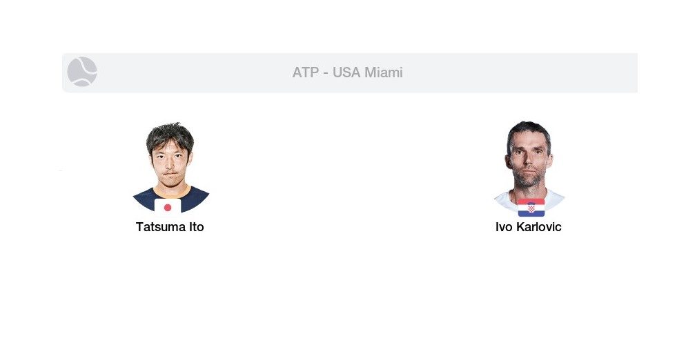 Tip dana: Tatsuma Ito – Ivo Karlović(Tenis, Ponedjeljak, 22.03.2021.)
