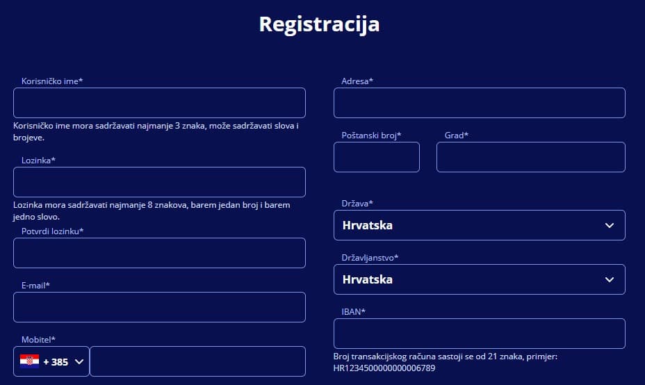 Registracija na Senator casino