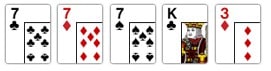 Poker pravila - tris