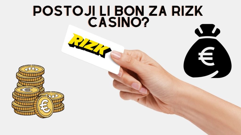 ženska ruka drži bon za rizk casino