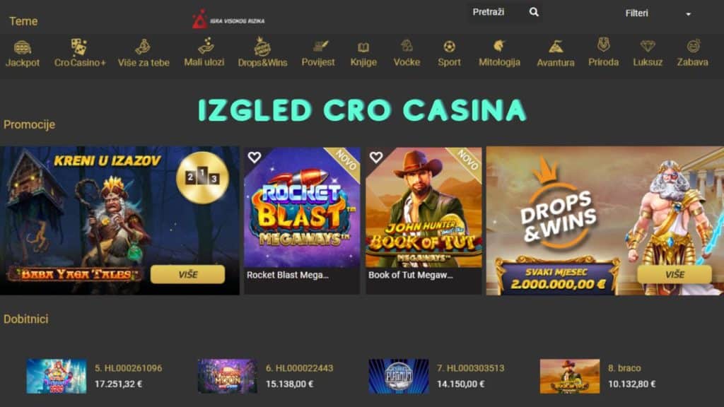 izgled stranice cro casino