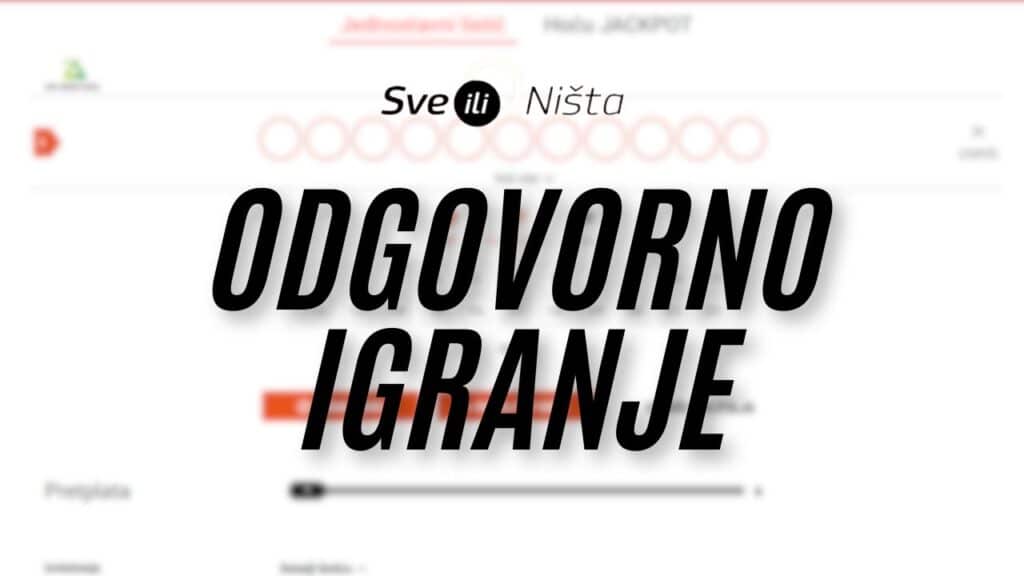 Savjeti za odgovorno igranje Sve ili Ništa