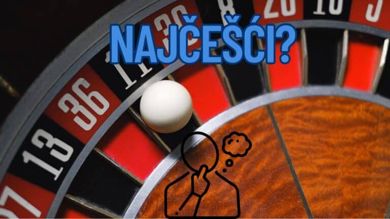 najčešći brojevi na ruletu