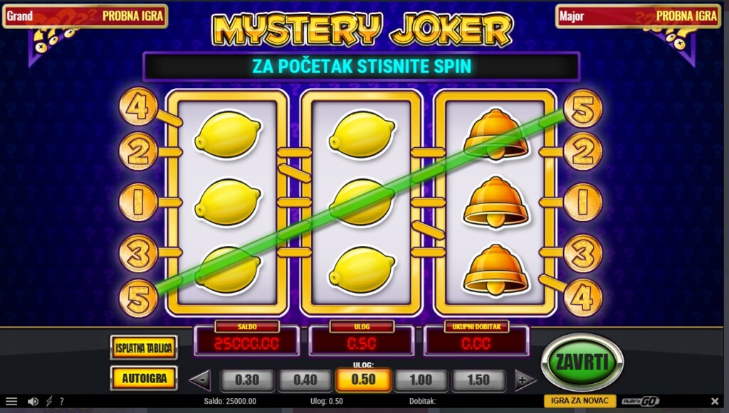 Isplatne linije Mystery Joker