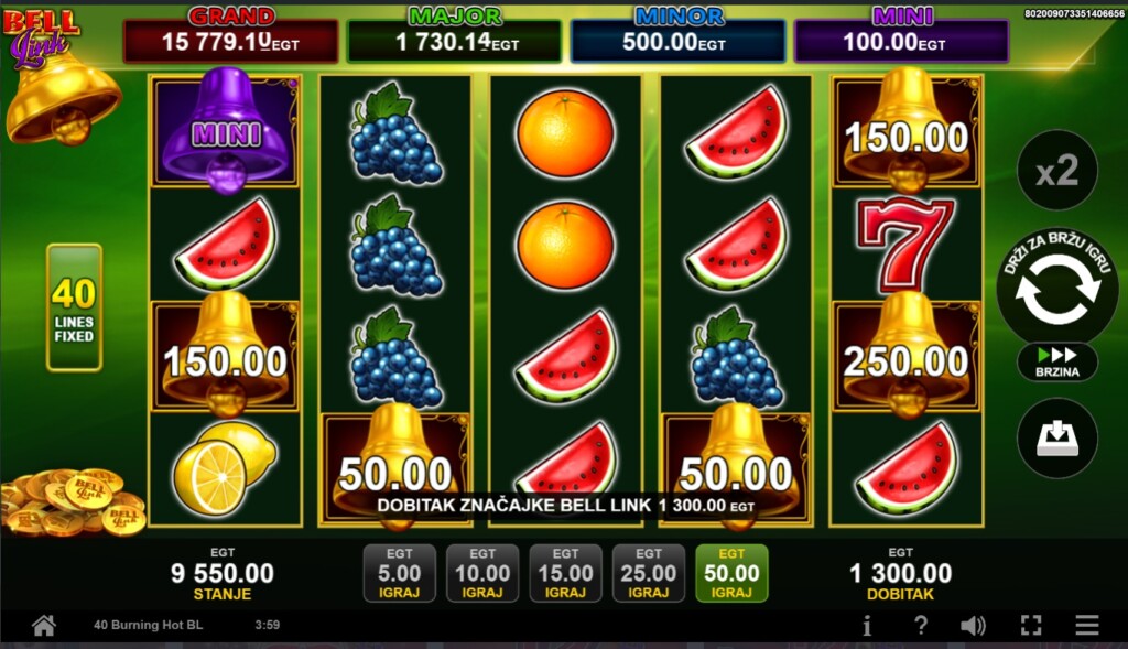 Bell Link EGT bonus igra
