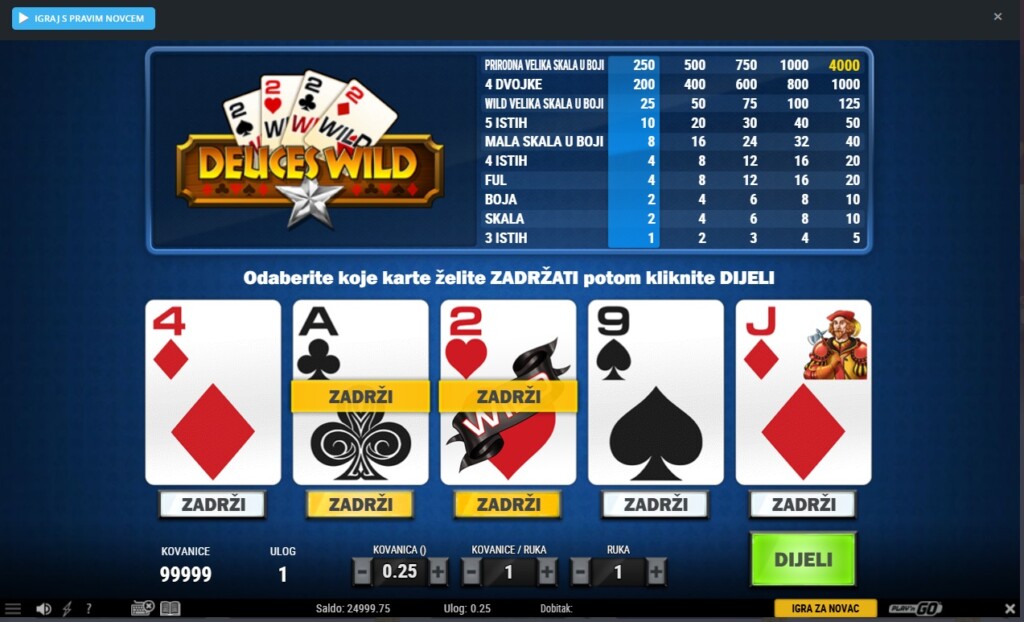 Deuces Wild online casino