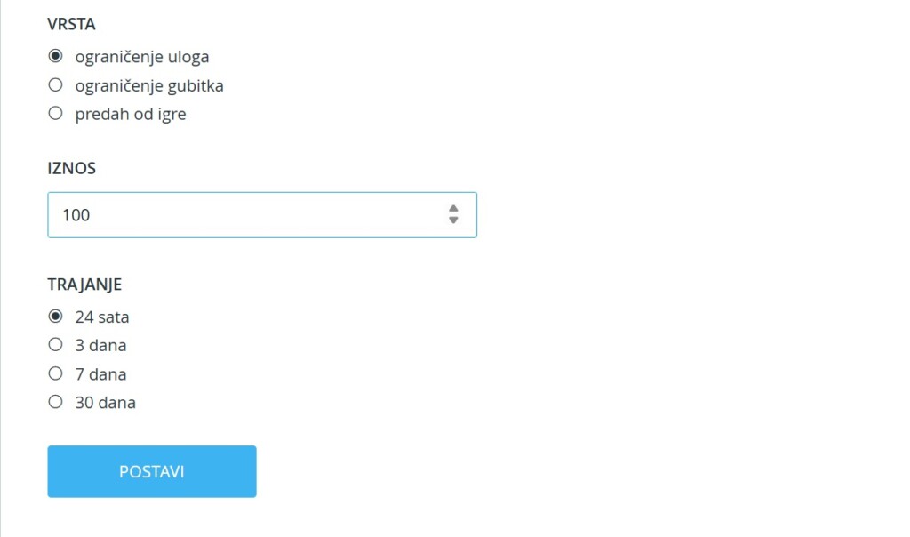 Ograničenje ulaganja u online casinu