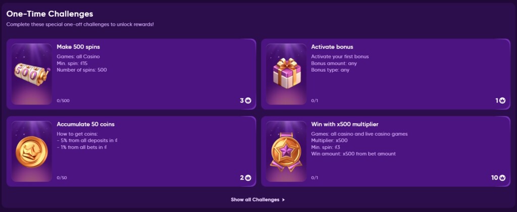 Casino izazovi za bodove