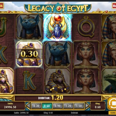 Legacy of Egypt – kako igrati jackpot slot uz pomoć besplatnih vrtnji