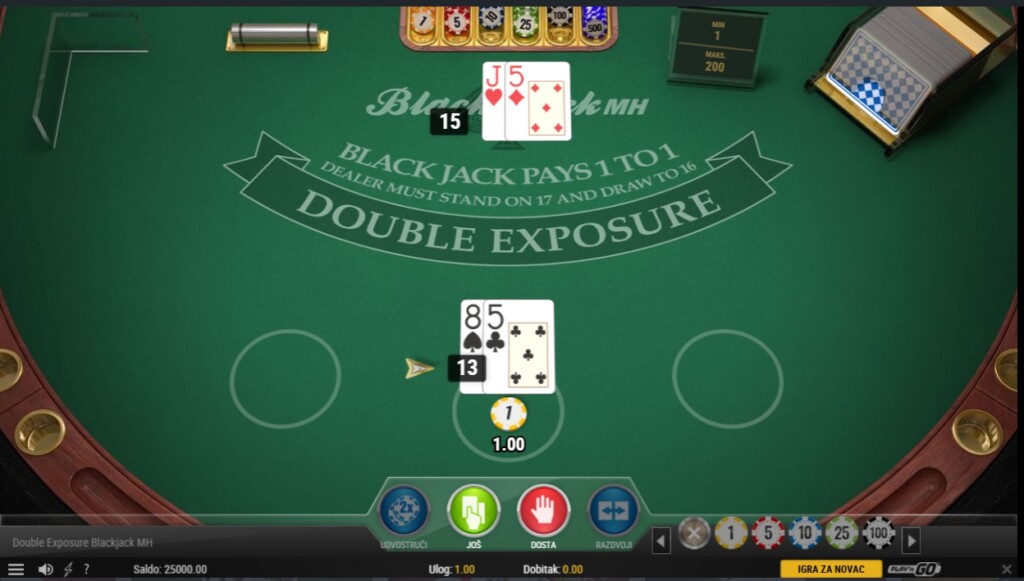 Blackjack Double Exposure