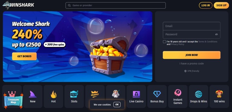 WinShark-Casino-bonus-dobrodošlice-Shark