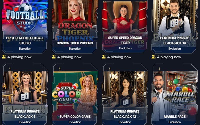 Bitguruz live casino