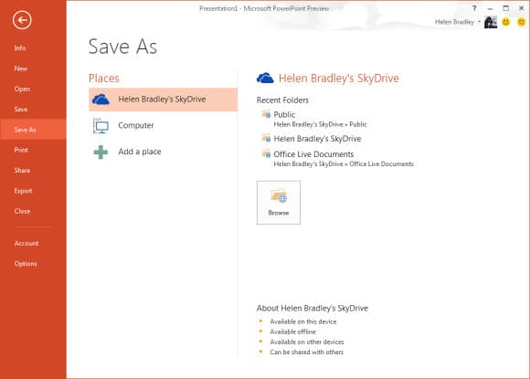 Zadano spremanje dokumenata na SkyDrive ili SharePoint