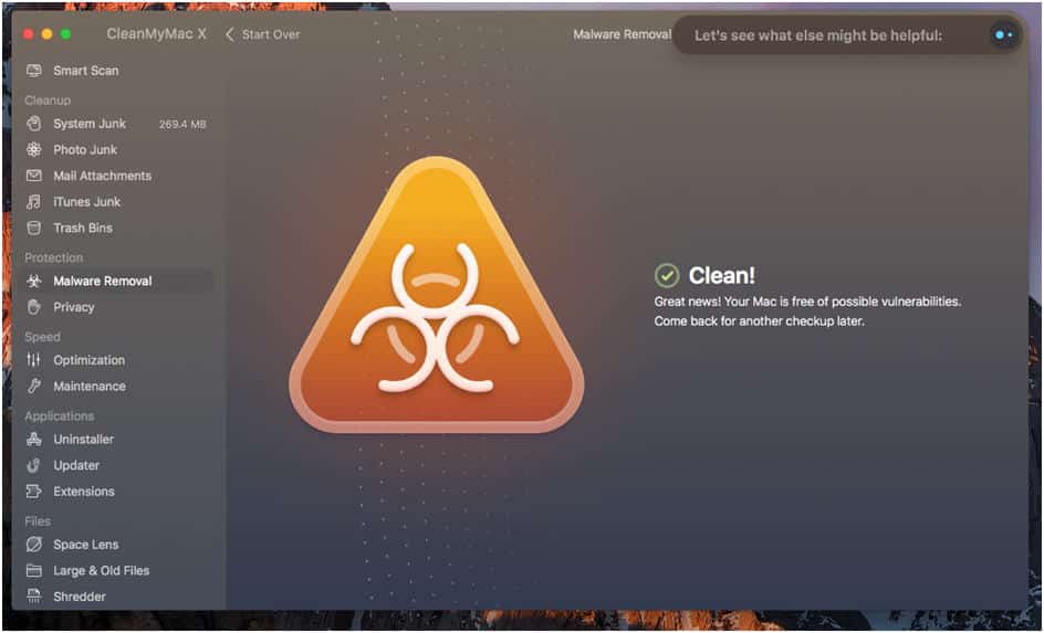 Aplikacija Clean My Mac X uklanja malware