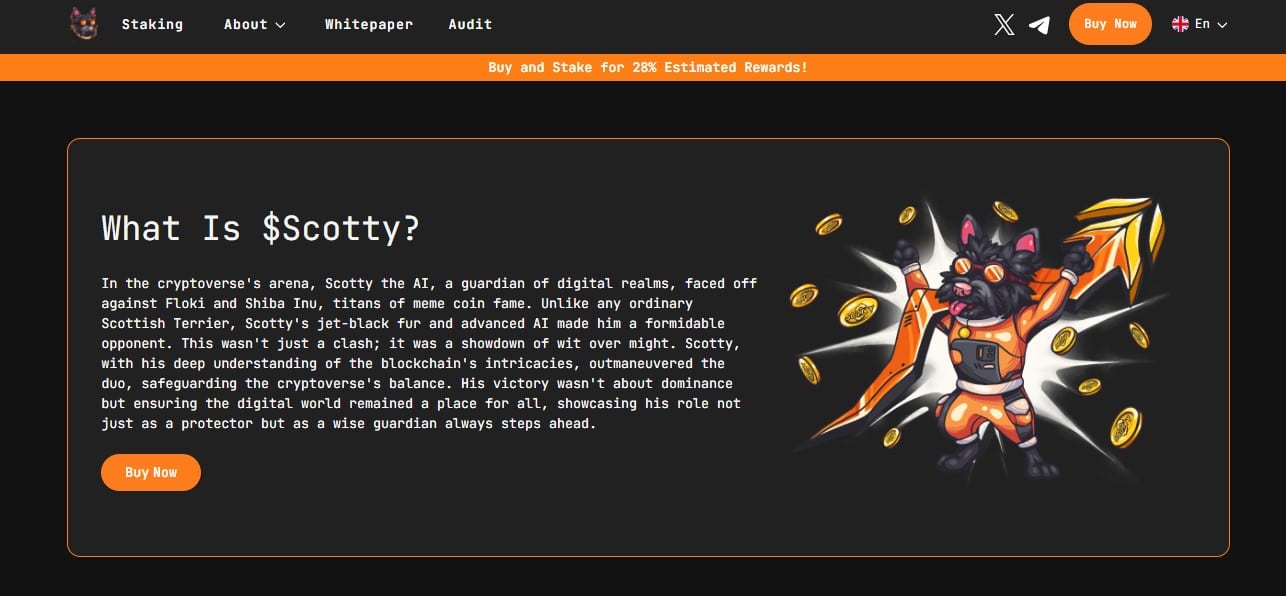 Scotty AI premašuje 500.000 dolara u 48 sati, dok jedini AI podržani Dog Coin, raste brzo GeeK.hr
