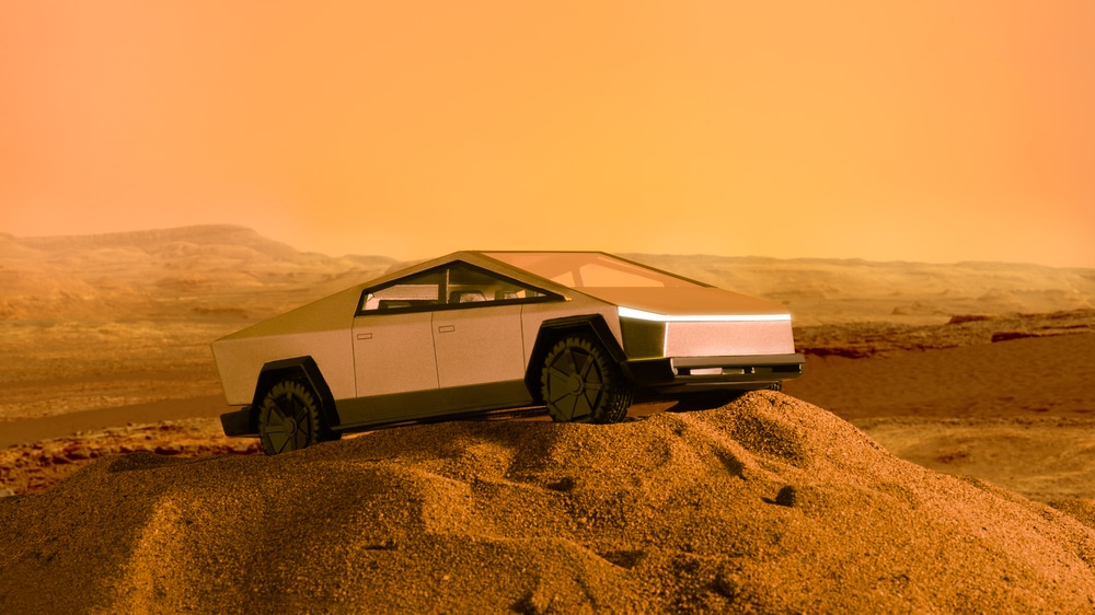 Tesla-Cybertrunk u pustinji