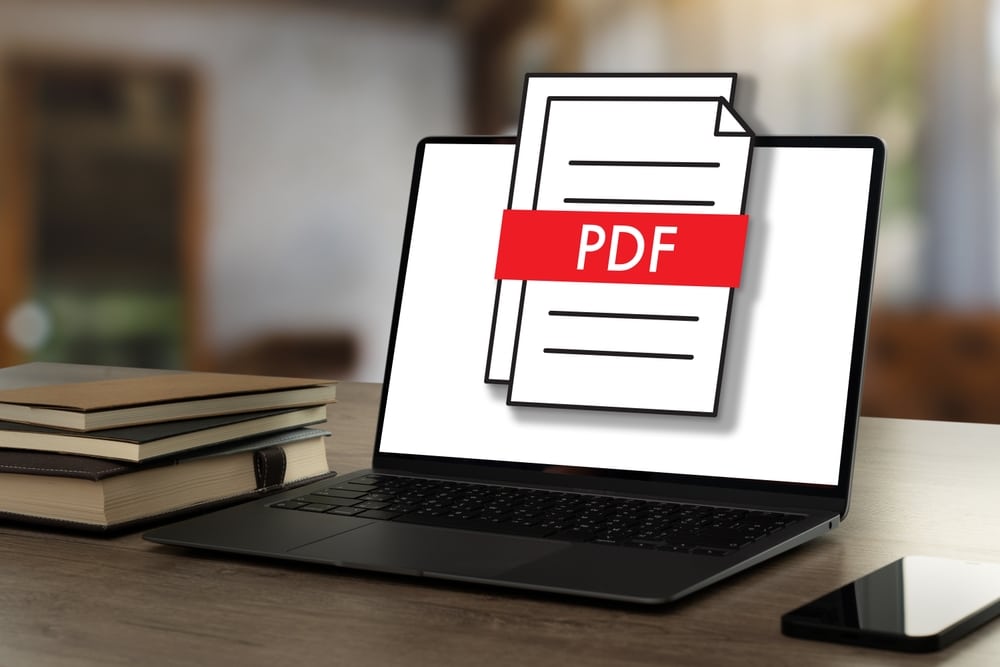 prikaz pdf dokumenta na laptopu