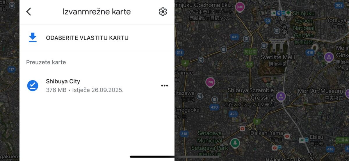 izvanmrežne karte na google maps