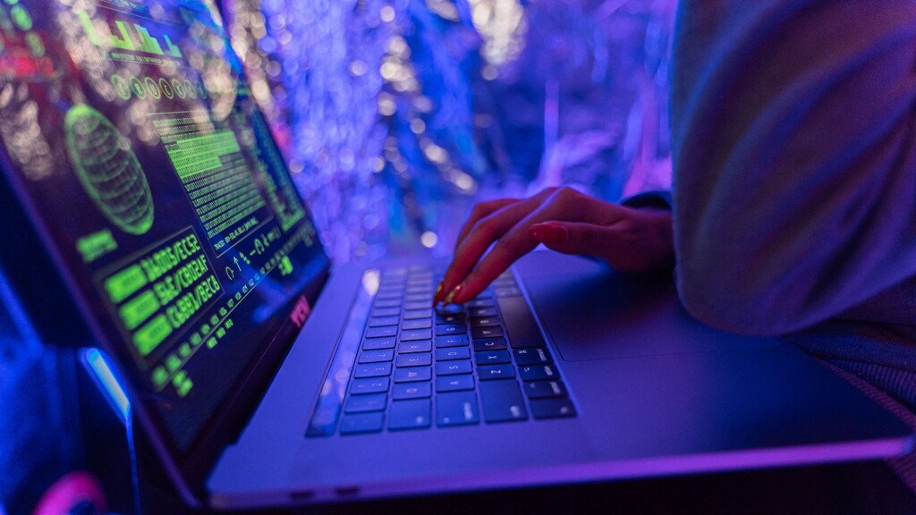 Malware - osoba koristi laptop