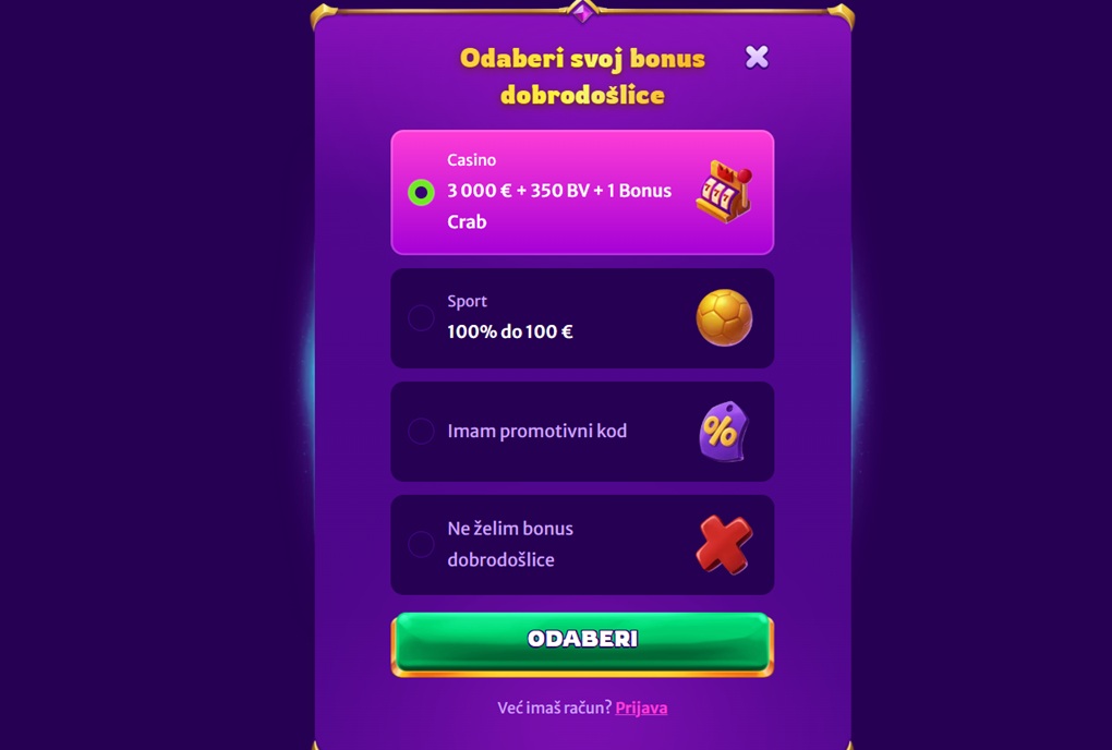 Midarion bonus dobrodošlice