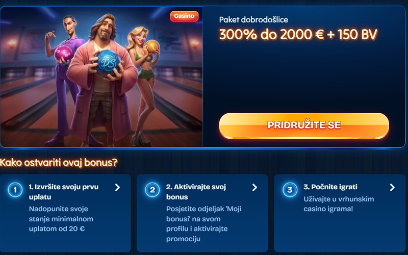 Dudespin paket dobrodošlice