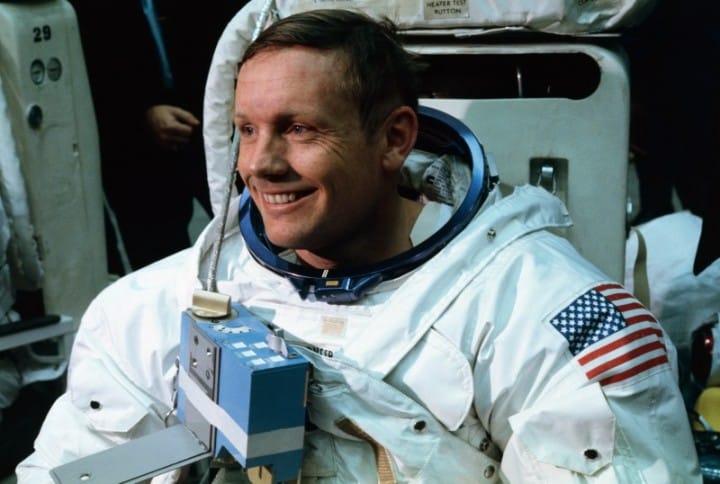 Neil Armstrong samo je pet puta fotografiran na Mjesecu. Niti na jednoj se fotografiji ne vidi dobro. (Credit: NASA)