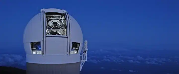 Prvi teleskop iz sustava ATLAS, tzv.Panoramic Survey Telescope & Rapid Response System (Pan-STARRS) 1, smješten na obroncima vulkana Mount Haleakala na Havajima. (FOTO: Pan STARSS Homepage)