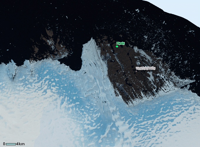 Satelitska snimka ledenjaka Sorsdal u Zemlji princeze Elizabete (FOTO: NASA Landsat)