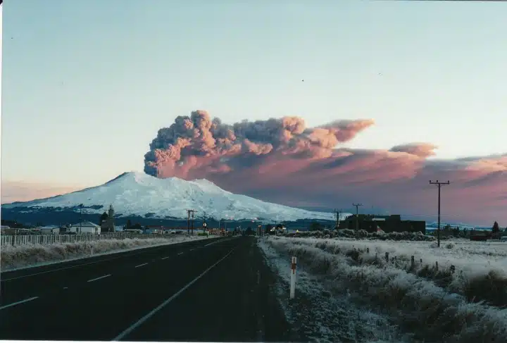 Erupcija Mt. Ruapehu (FOTO: mapio.net)