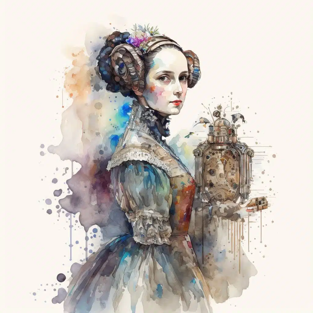 slika na kojoj je prikazana Ada Lovelace kao steampunk karakter